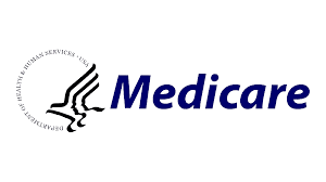 The logo of medicare with white background